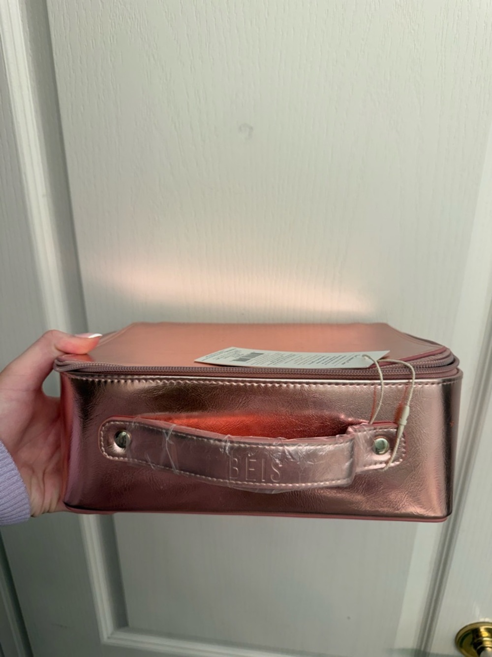 Rose Gold Cosmetic Case BEIS NWT